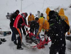 Palandöken’de kayak kazası: 2 yaralı